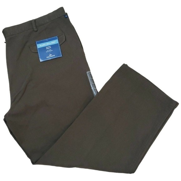 DOCKERS ~Men's 42×30~ Plush Twill Cotton Chino Pants Classic Fit Flat Front. - Picture 12 of 16